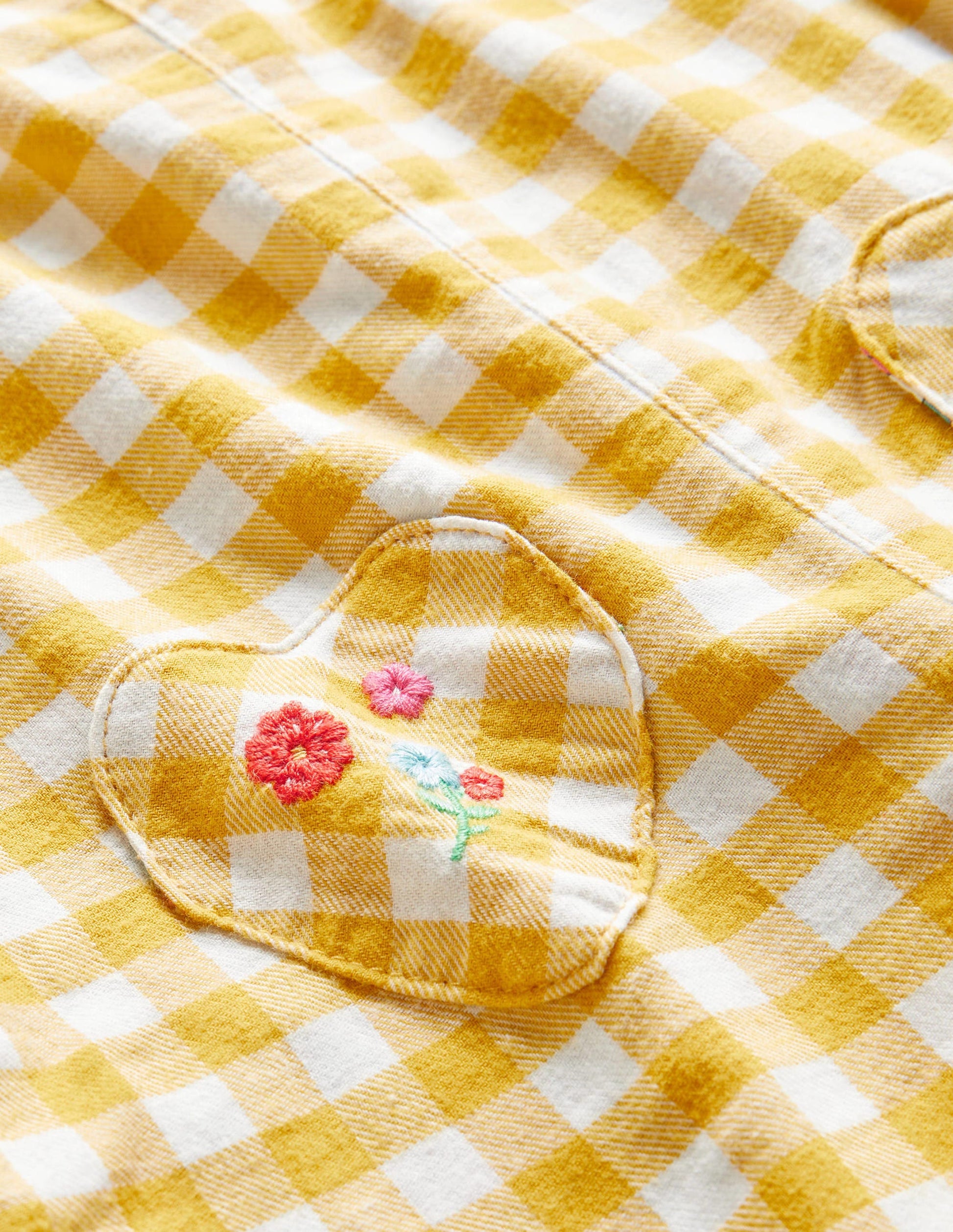 Woven Dungarees-Honeycomb Yellow Gingham-3