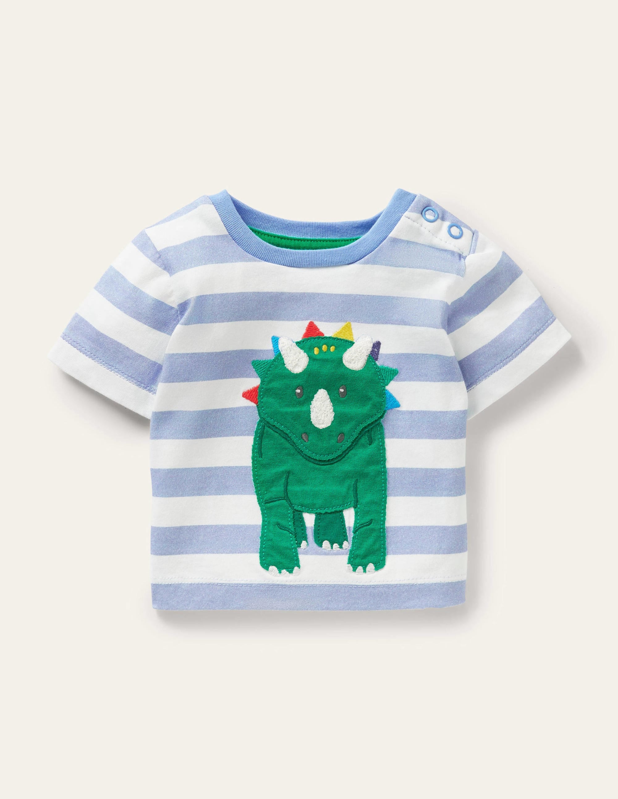 T-Shirt mit Motiv-Naturweiß/Surfbrettblau, Dino - Image 1