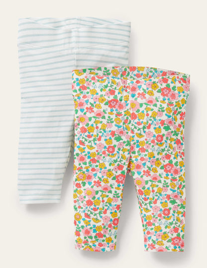Leggings im Doppelpack-Bunt, Vintage-Blumenbeet