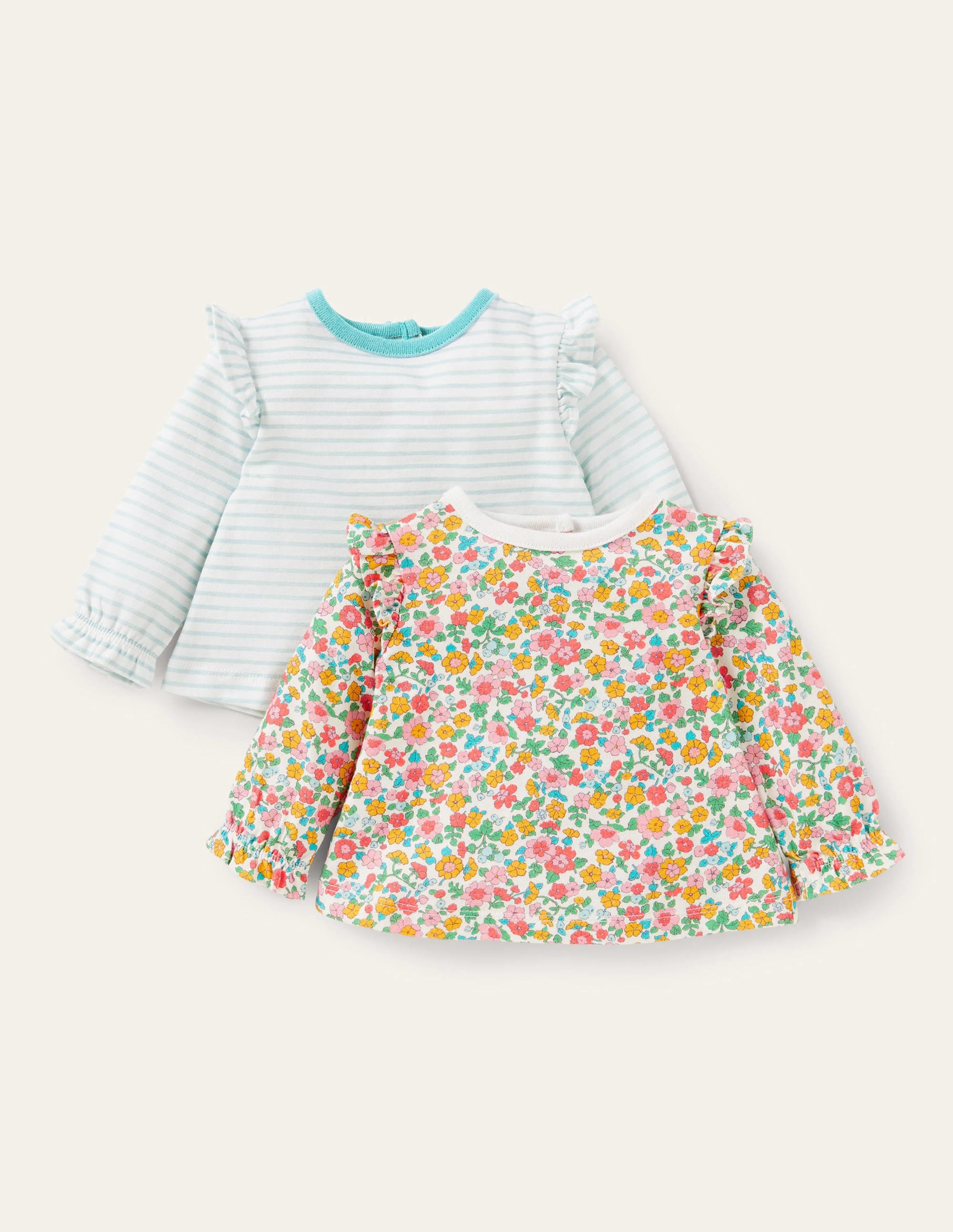 2 T-shirts-Lit de fleurs vintage multi - Image 1