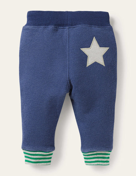 Pantalon basique en jersey-Bleu tribord