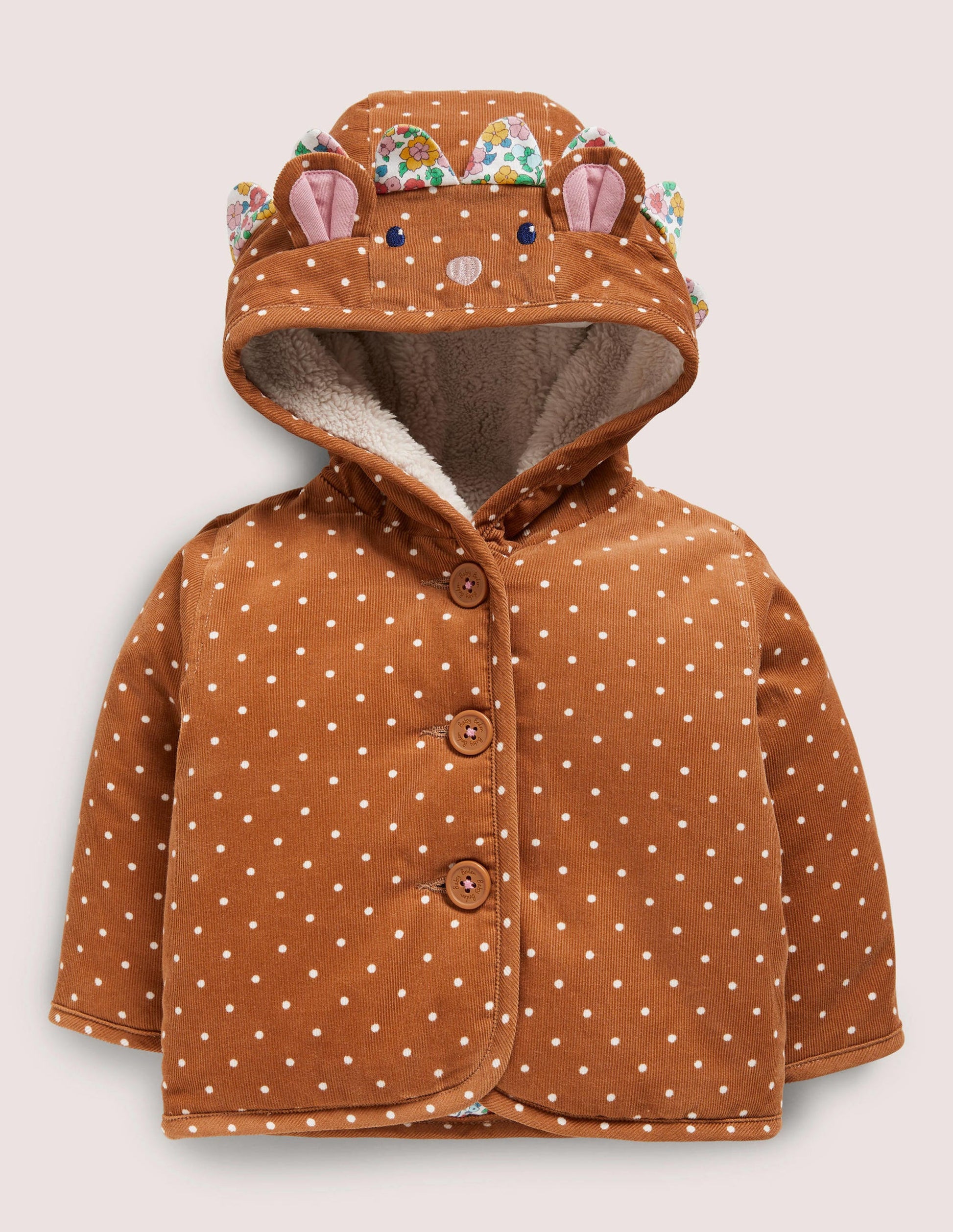Hedgehog Cord Jacket-Butterscotch Brown Hedgehog-1