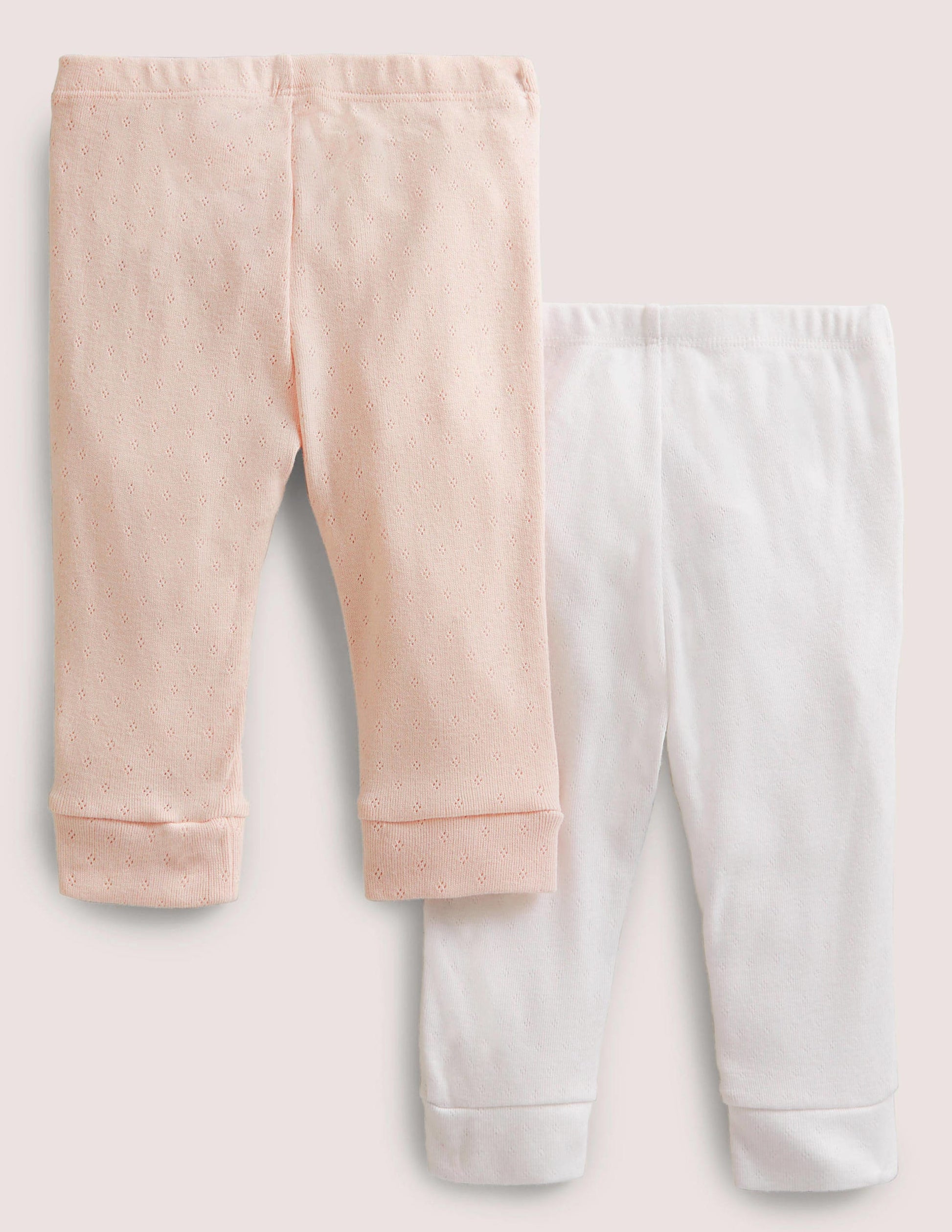 Pointelle-Leggings im Doppelpack-Delfinrosa/Naturweiß-2
