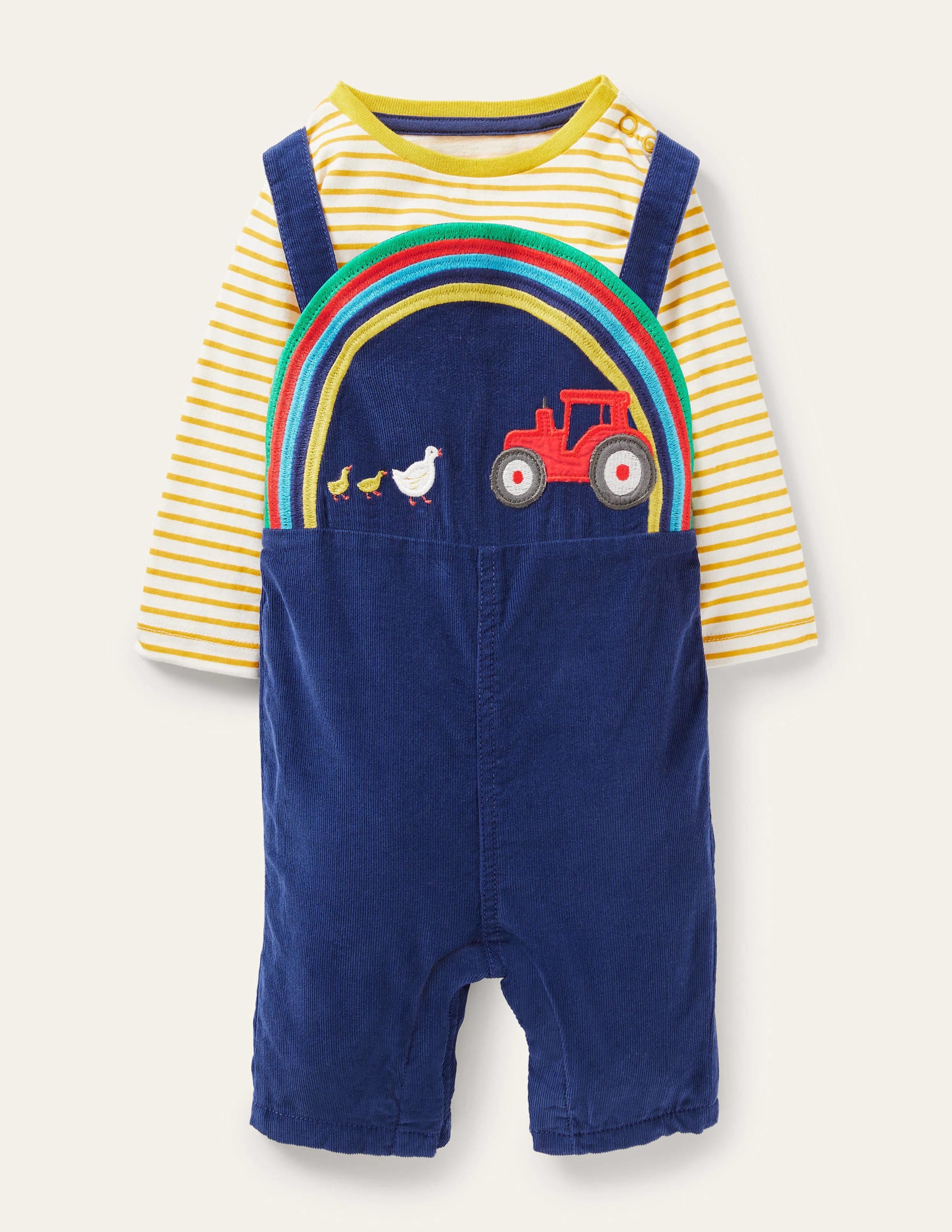 Woven Dungaree Set-Starboard Blue Farm - Image 1
