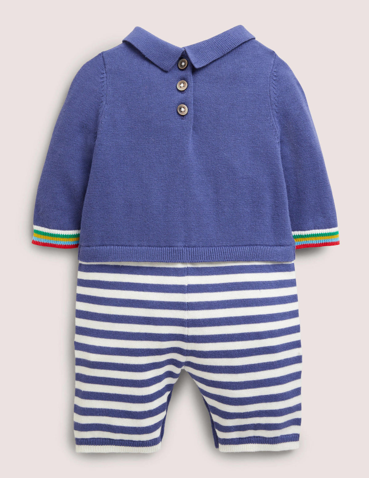 Knitted Collared Romper-Starboard Tractor - Image 2