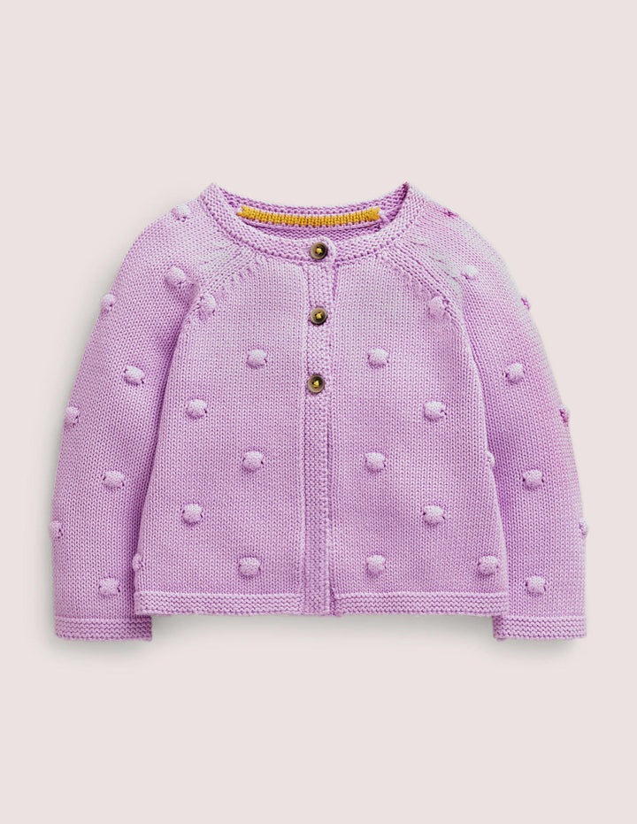 Cosy Bobble Cardigan-Lilac Bud