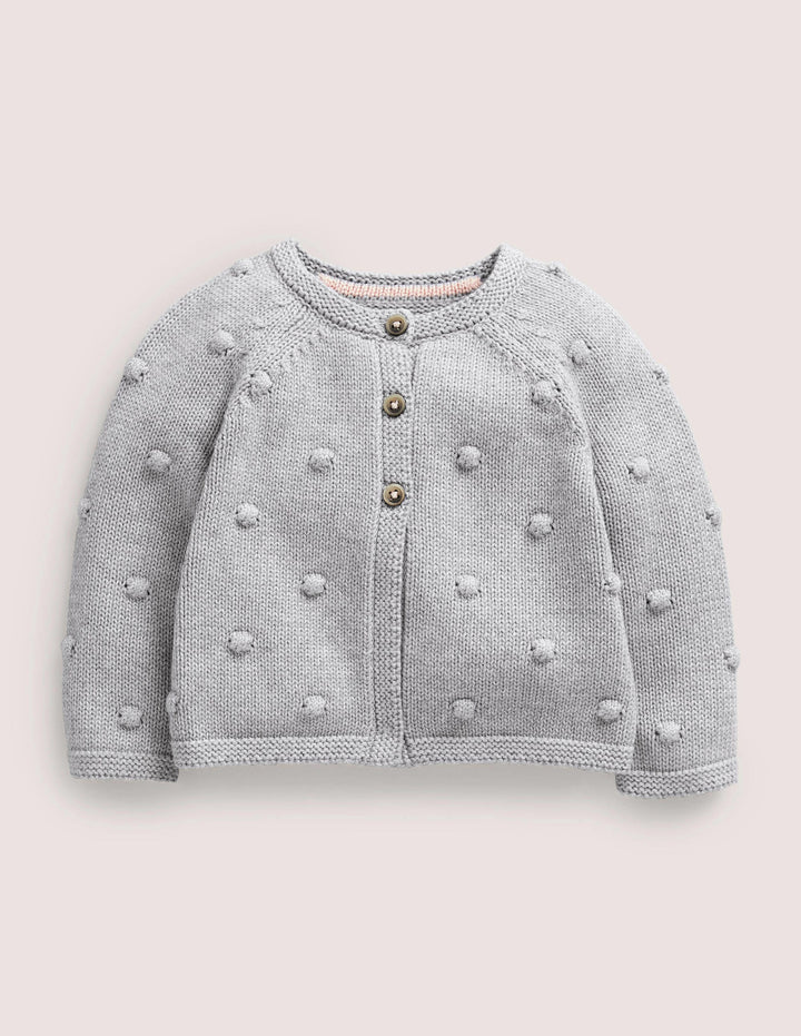 Cosy Bobble Cardigan-Silver Marl