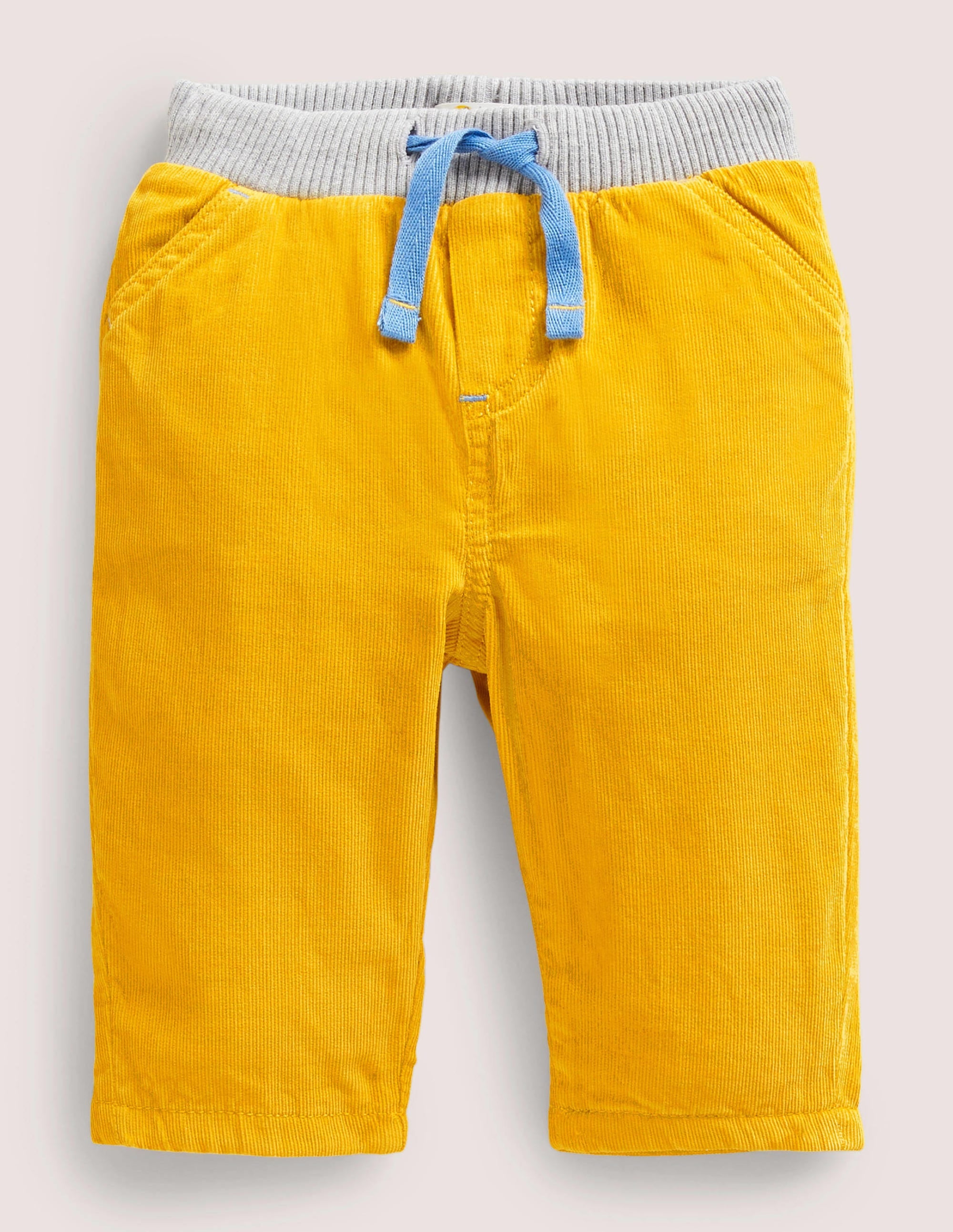 Pantalon en velours côtelé avec doublure en jersey-Jaune rayon de miel - Image 1