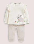 Velour Bunny Play Set-Ivory Bunny