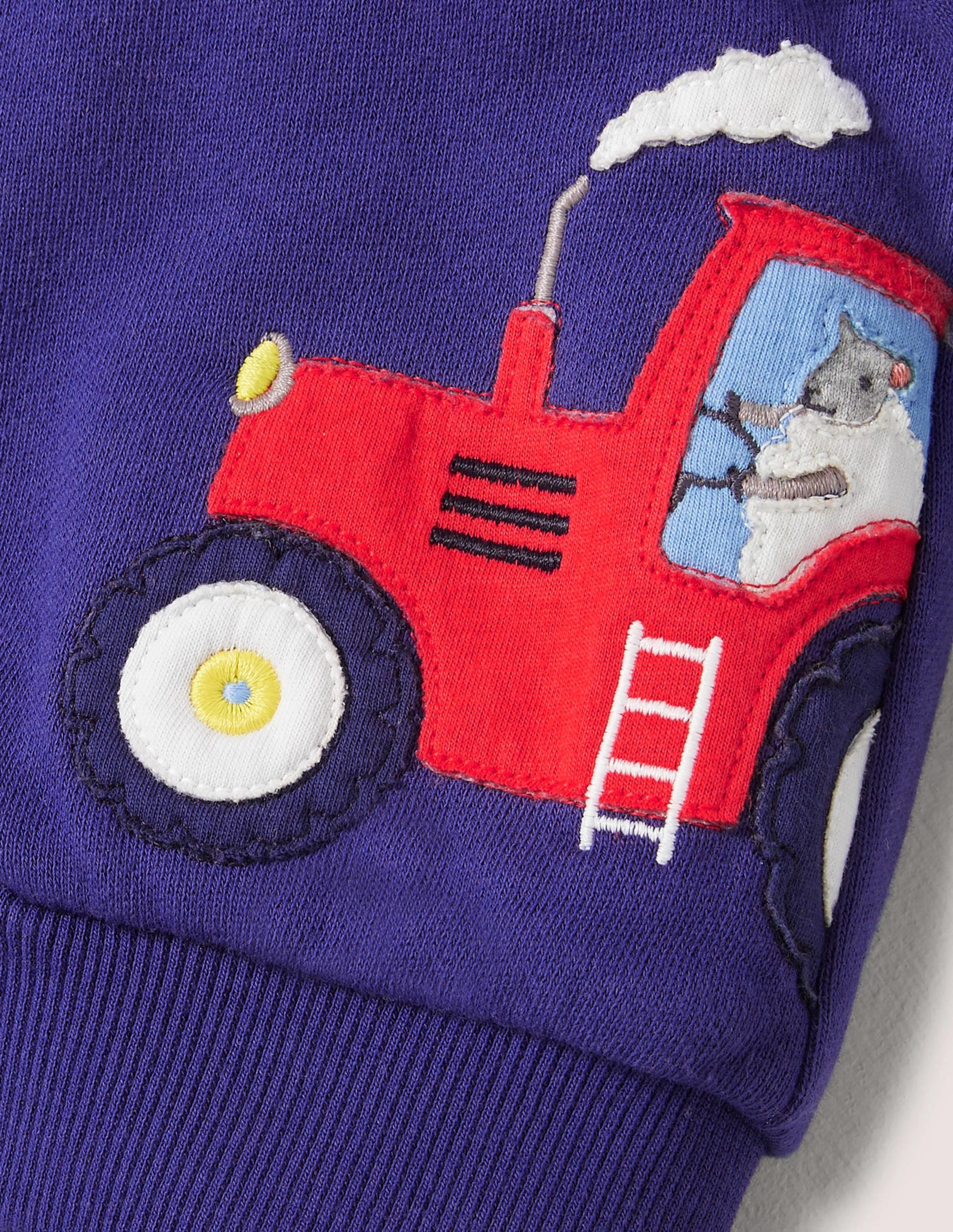 Appliqué Shaggy Hoodie-Starboard Blue Tractor - Image 3