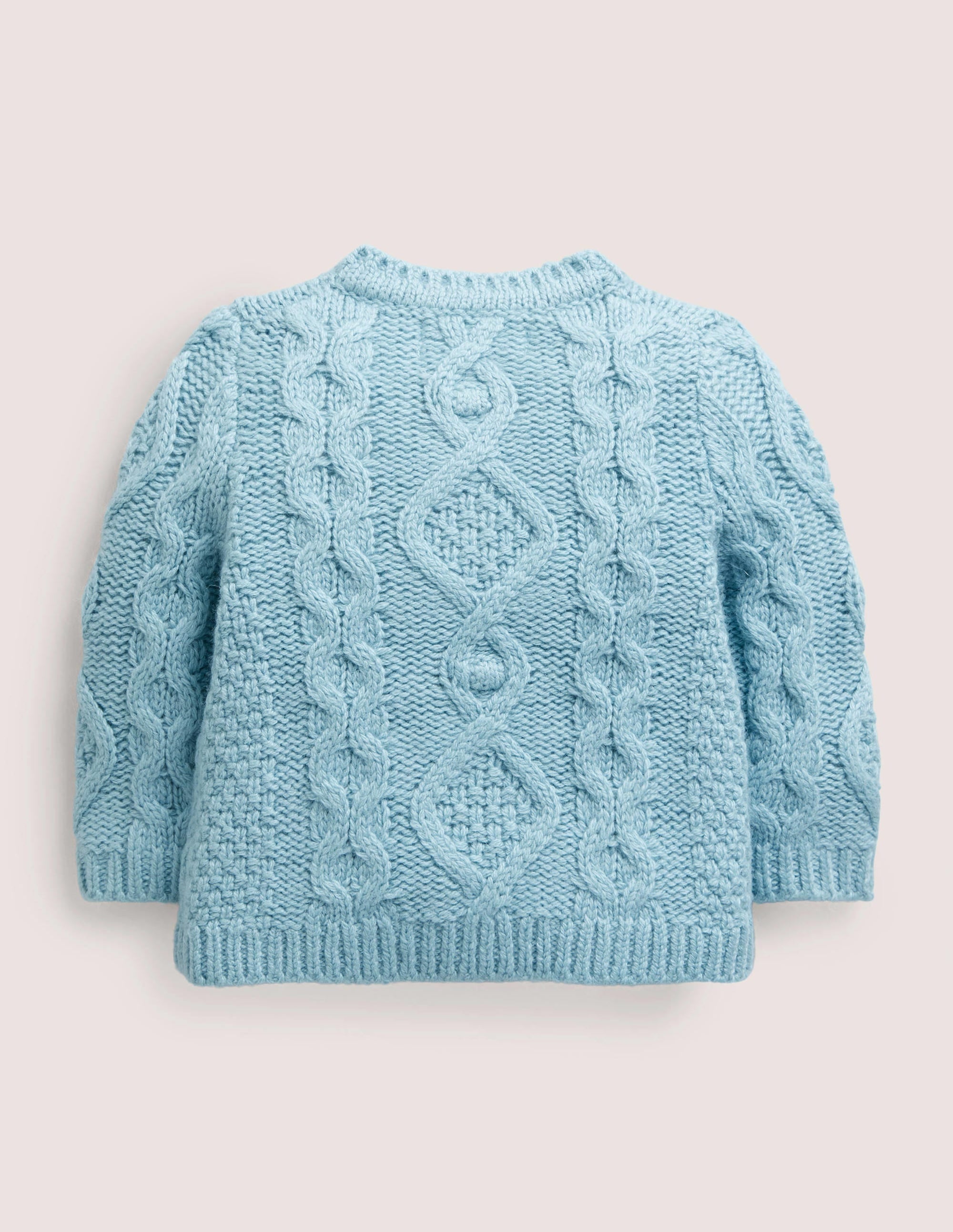 Cable Cardigan-Aqua Blue Floral - Image 2