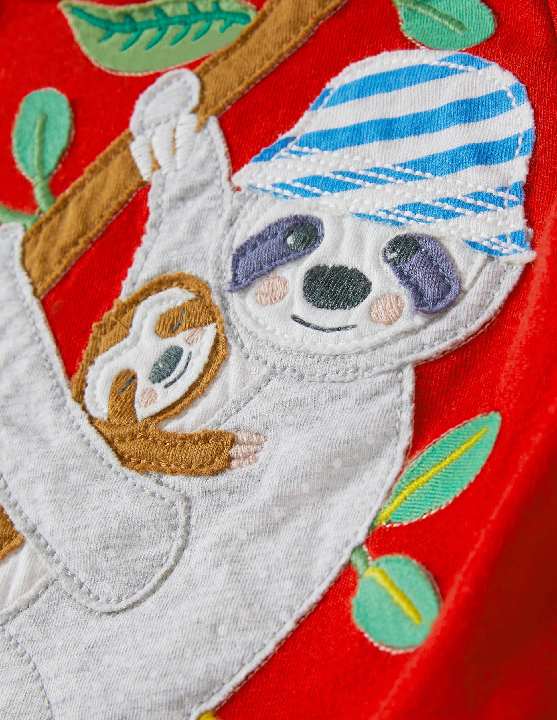 T-shirt en jersey à appliqué-Paresseux fraise-3