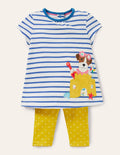 Dress and Leggings Playset-Ivory/Blue Sprout Sandcastle