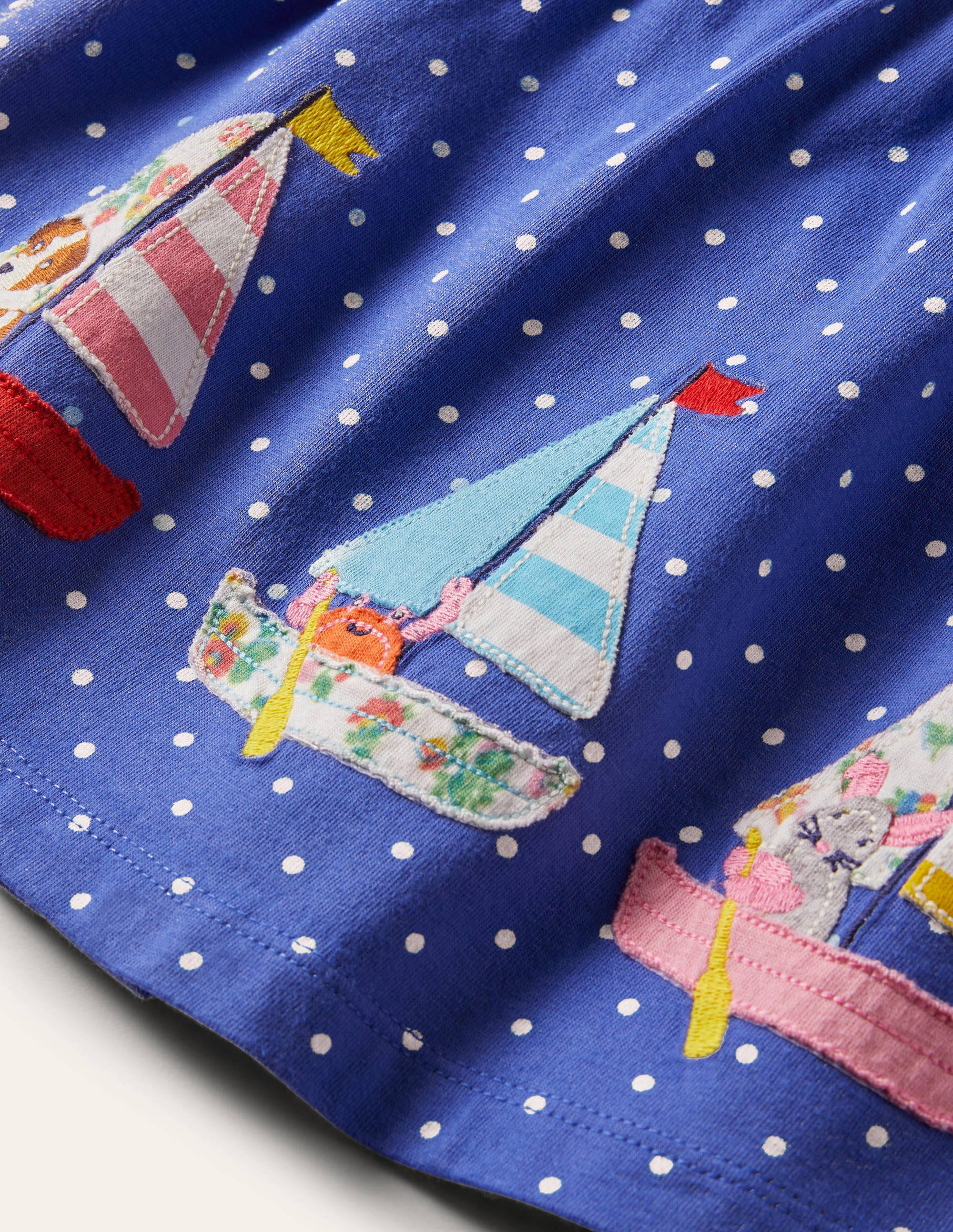Robe de marin-Bateaux petits pois bleu jacinthe des bois - Image 3
