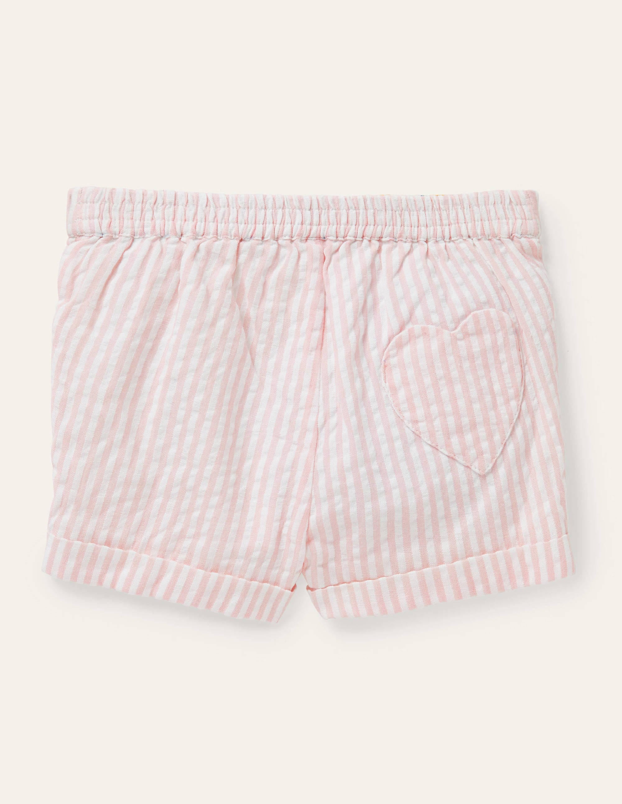 Short bouffant tissé-Coutil ivoire/limonade rose - Image 2