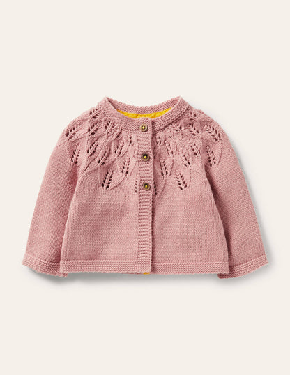 Cardigan texturé pour tous les jours-Rose amande