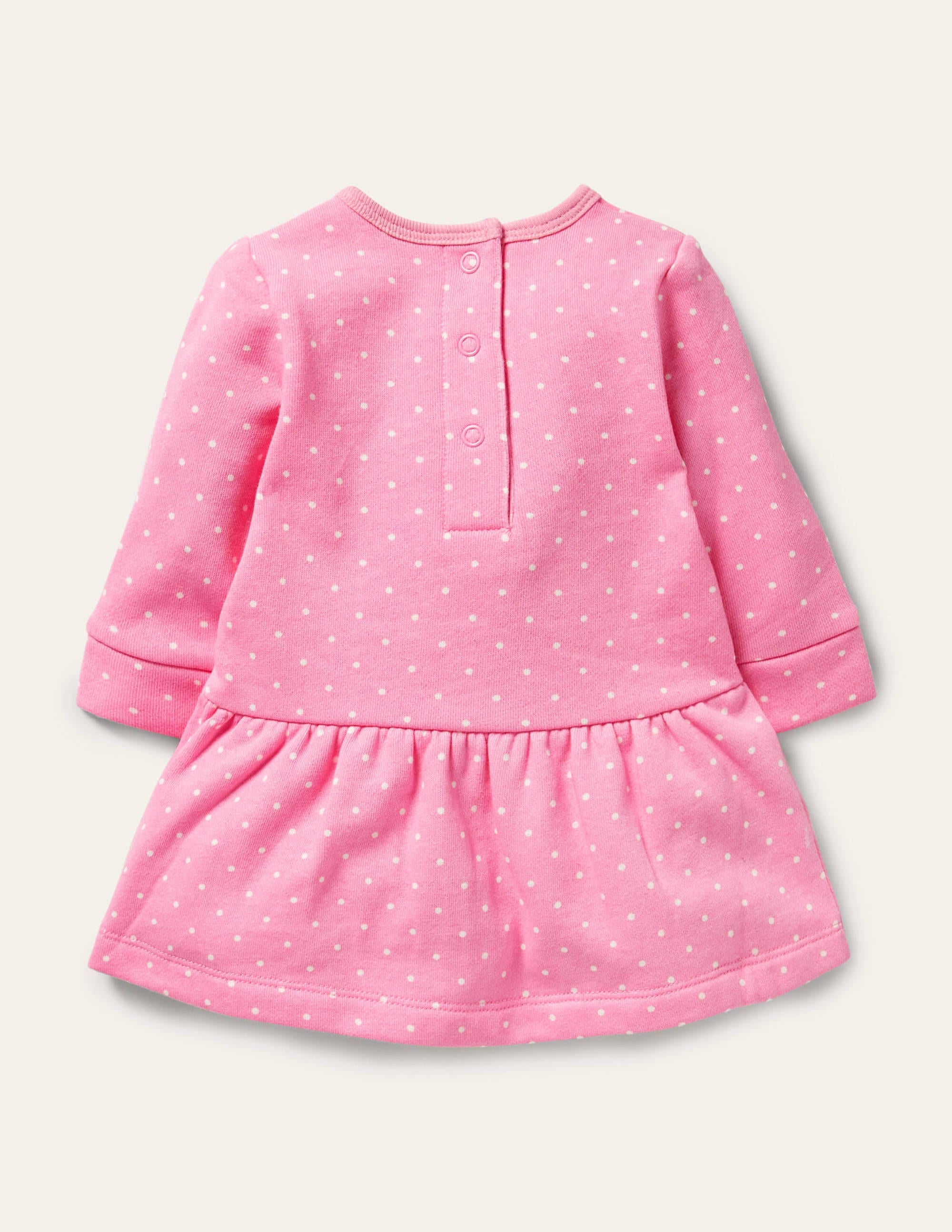 Cosy Sweatshirt Dress-Bright Petal Pin Spot Animals - Image 2