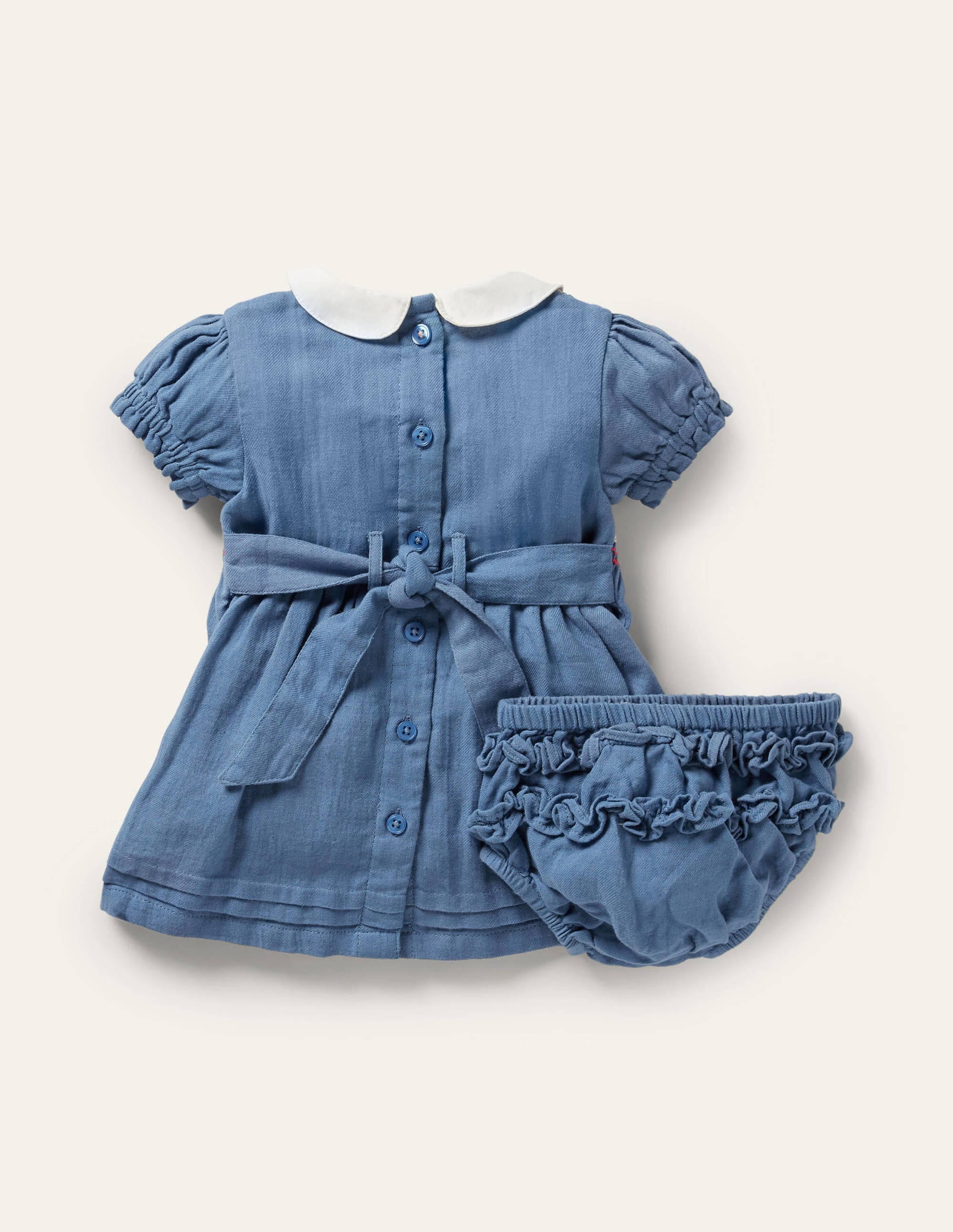 Robe rétro à manches bouffantes-Animaux de la ferme bleu élisabéthain - Image 2