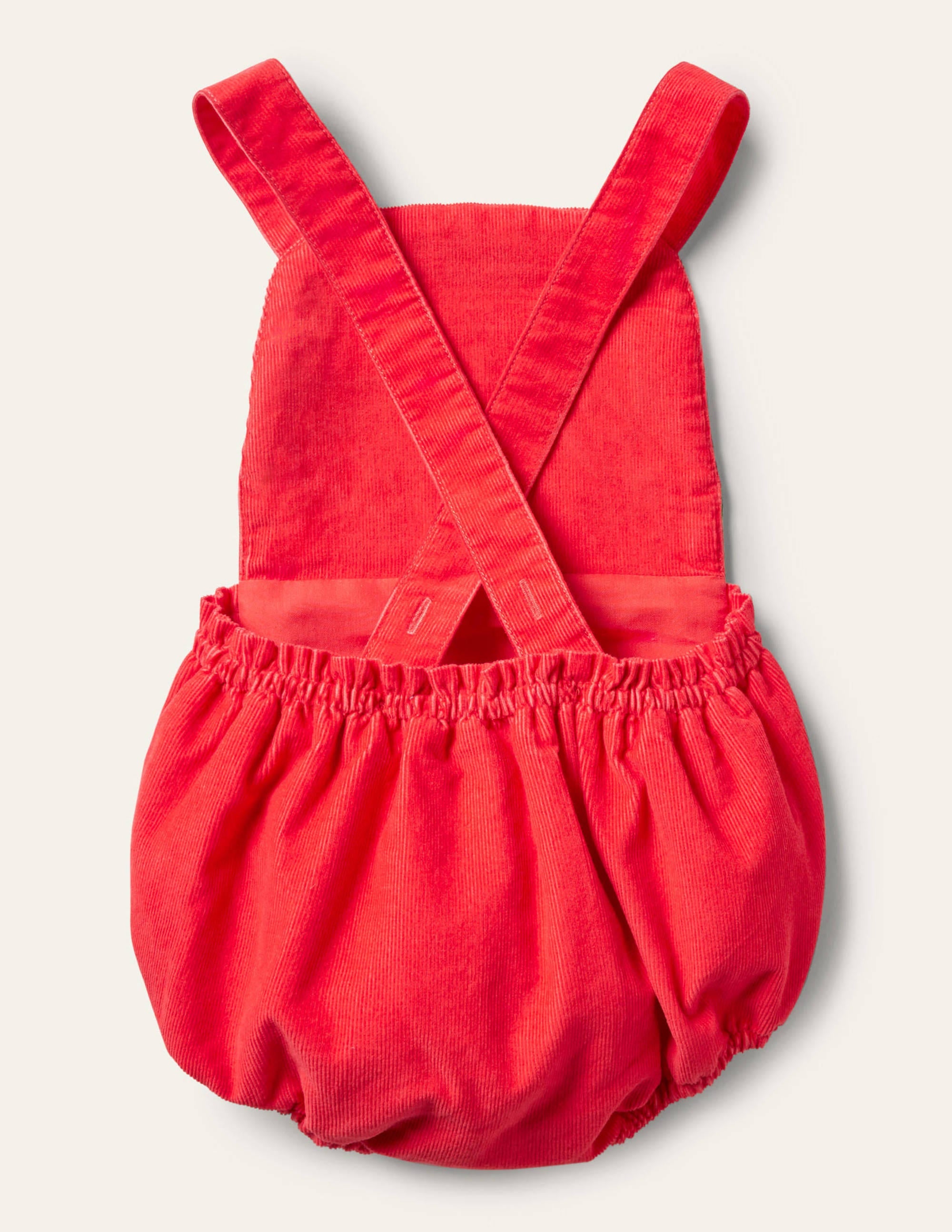 Appliqué Bib Romper-Strawberry Tart Scene - Image 2
