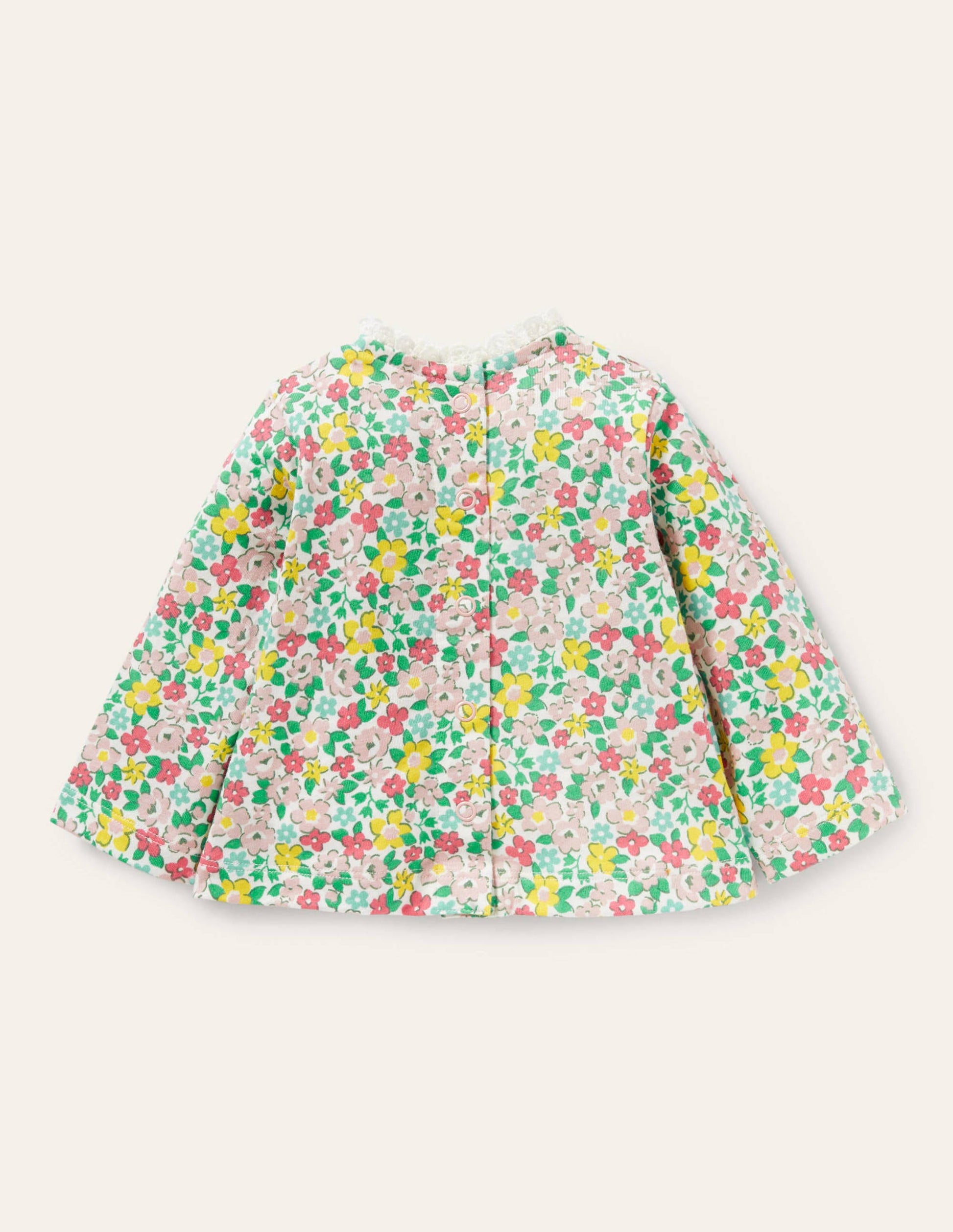 Oberteil mit Superstitch-Bunt, Blumenmuster/Hunde-2