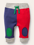 Jerseyhose mit Mustermix-Erdbeerrot/Segelblau