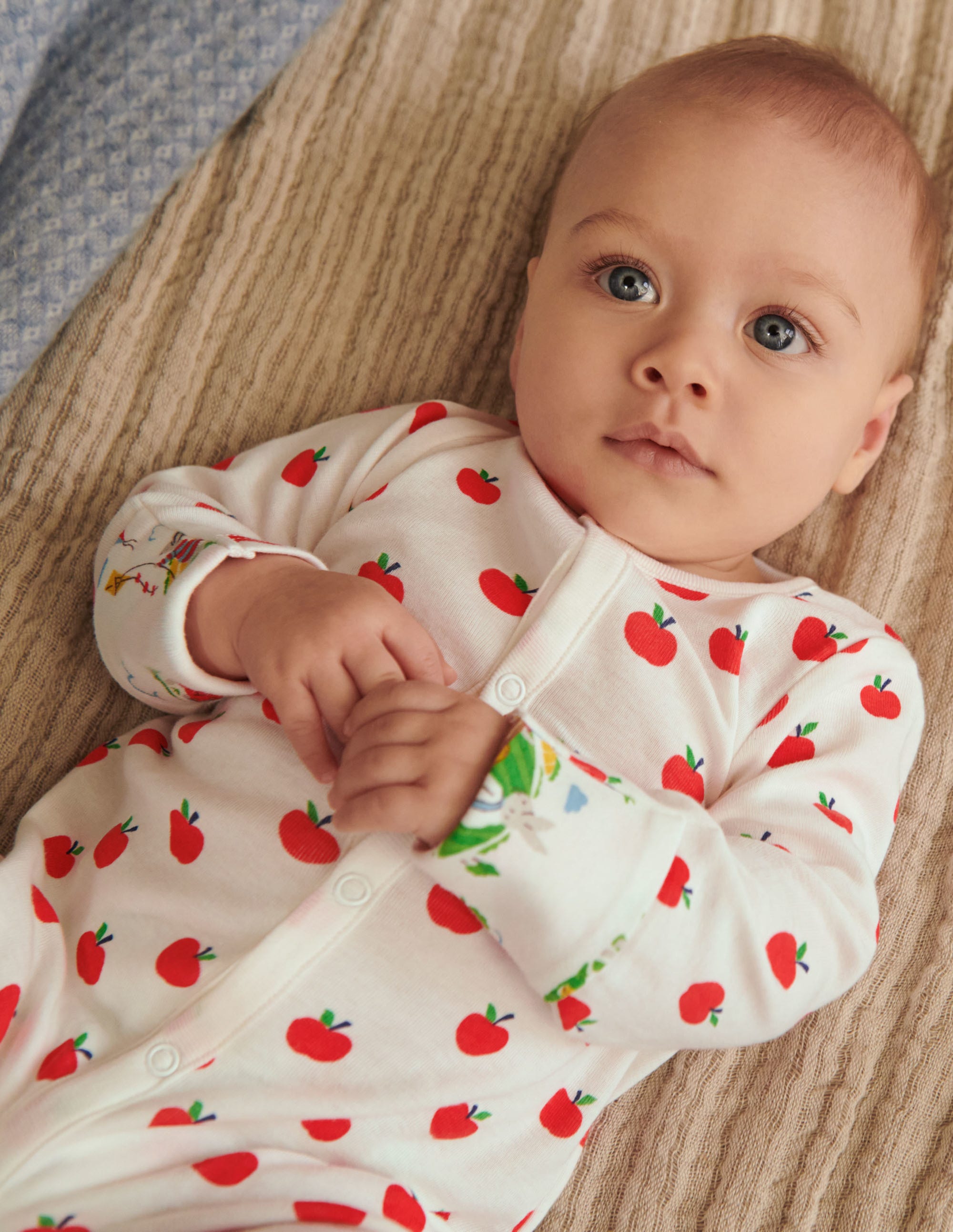 GOTS Organic 2 Pack Sleepsuit-Ivory Daydreaming Bunny - Image 4