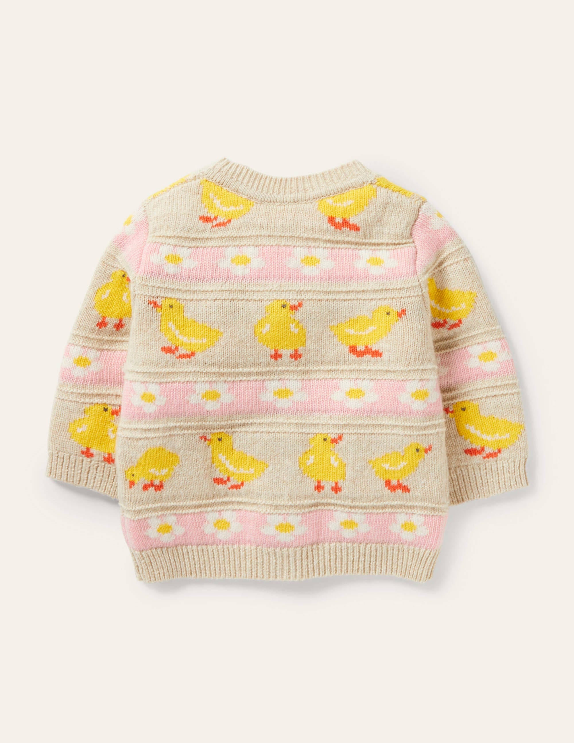 Gestrickter Fair-Isle-Cardigan-Maisgelb, Küken - Image 2