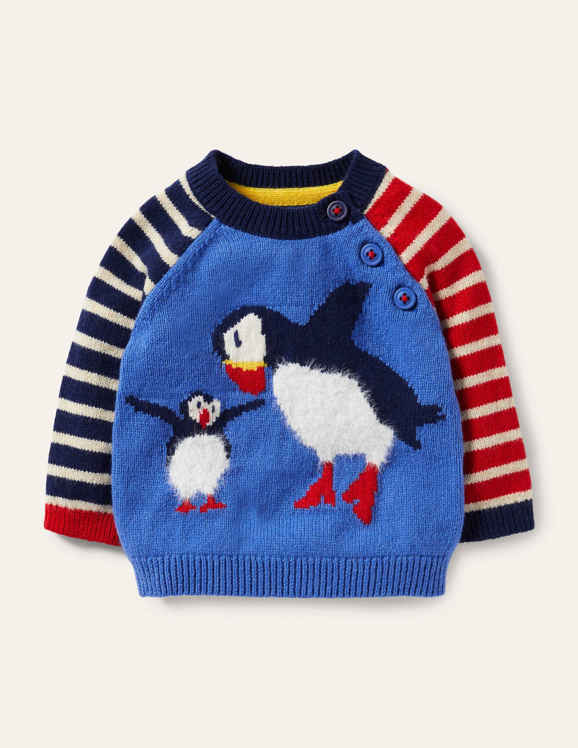 Pull en maille-Macareux bleu élisabéthain-1