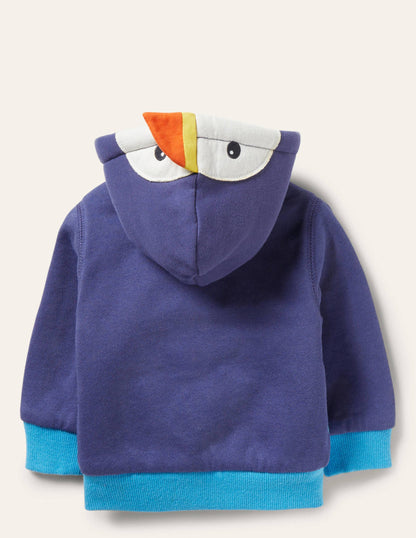Hoodie mit Teddyfutter-Schuluniform-Navy, Papageitaucher