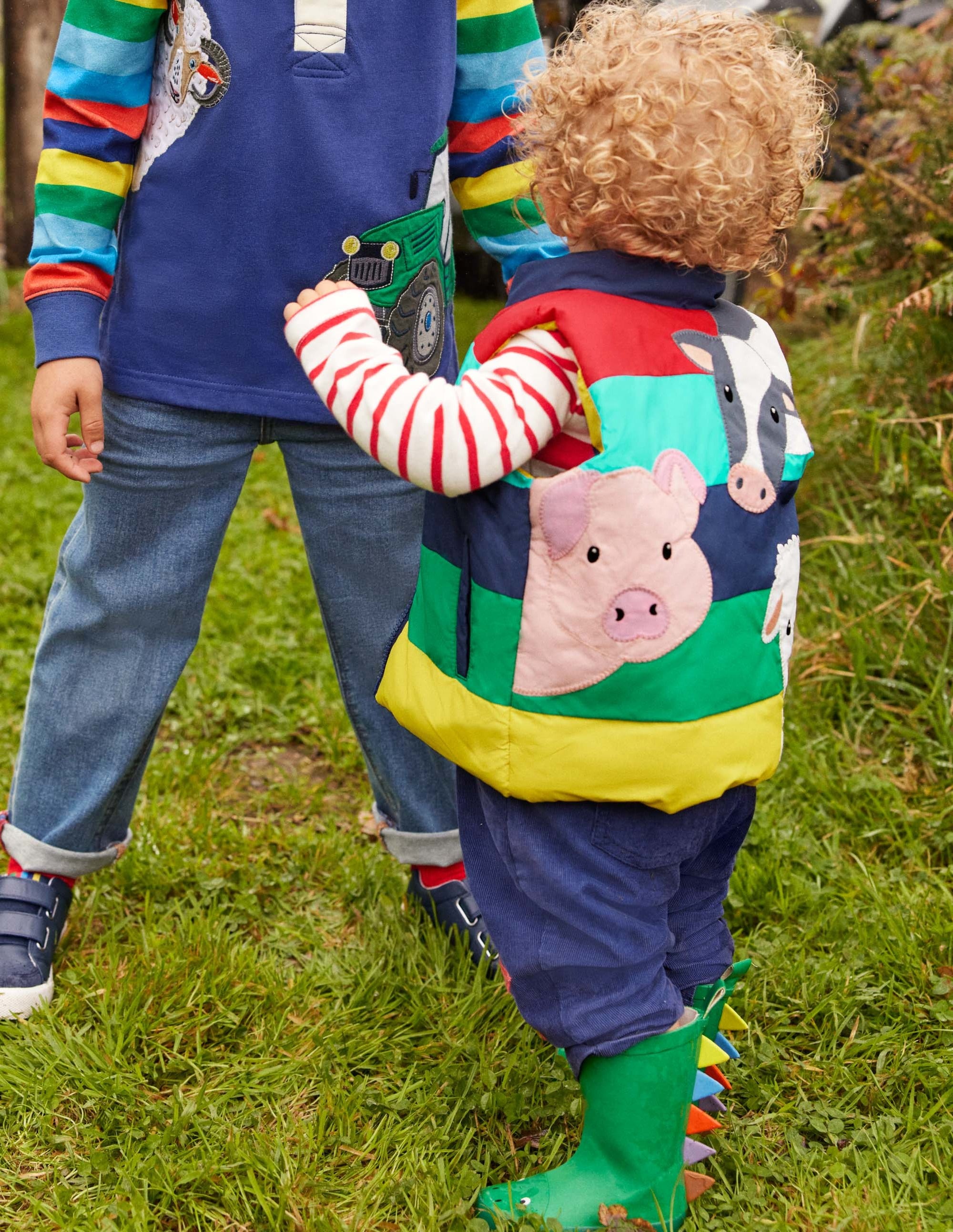 Applique Gilet-Multi Rainbow Farm Animals - Image 4