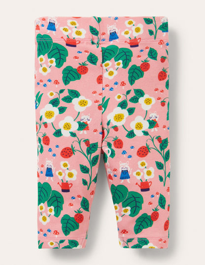Baby-Leggings-Hellrosa, Erdbeermuster-2