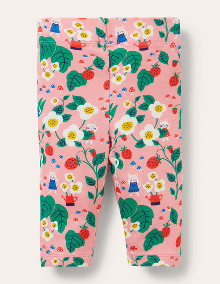 Baby-Leggings-Hellrosa, Erdbeermuster