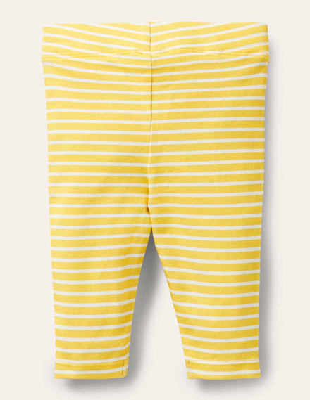 Baby-Leggings-Maisgelb/Naturweiß