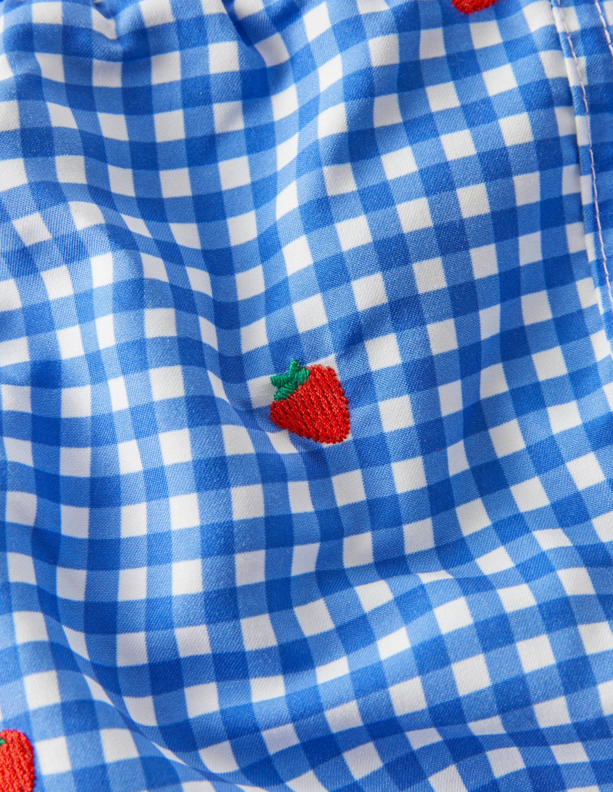 Badeshorts-Elisabethanisches Blau, Vichykaros - Image 3