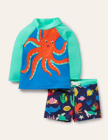 Rash Vest Set-Tropical Green Octopus