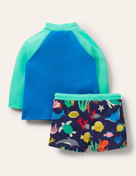 Rash Vest Set-Tropical Green Octopus