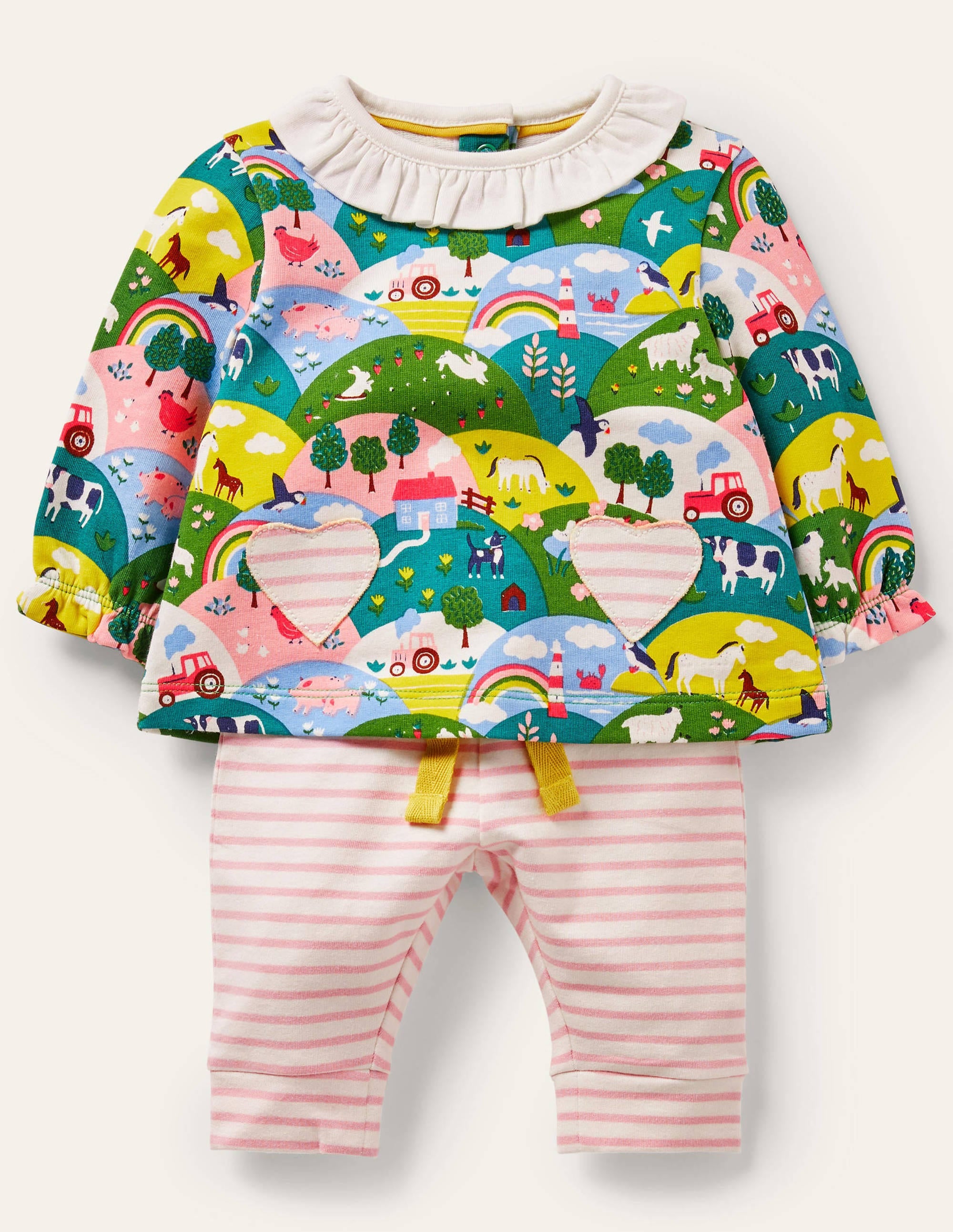 Ensemble en jersey tout doux-Ferme littorale multi - Image 1