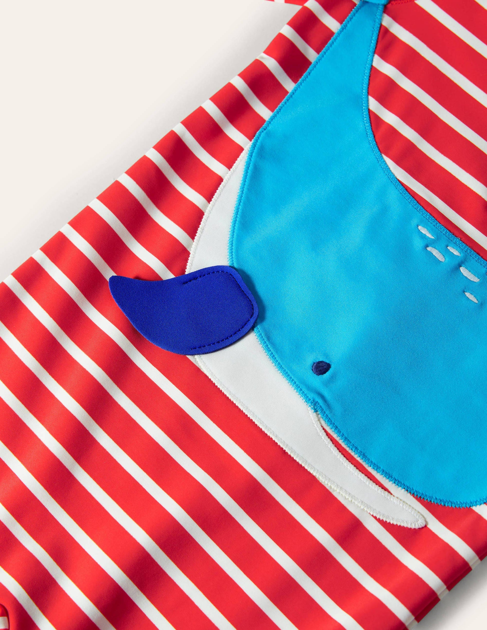 Printed Sun-safe Surf Suit-Fire Red/Ivory Whale-3