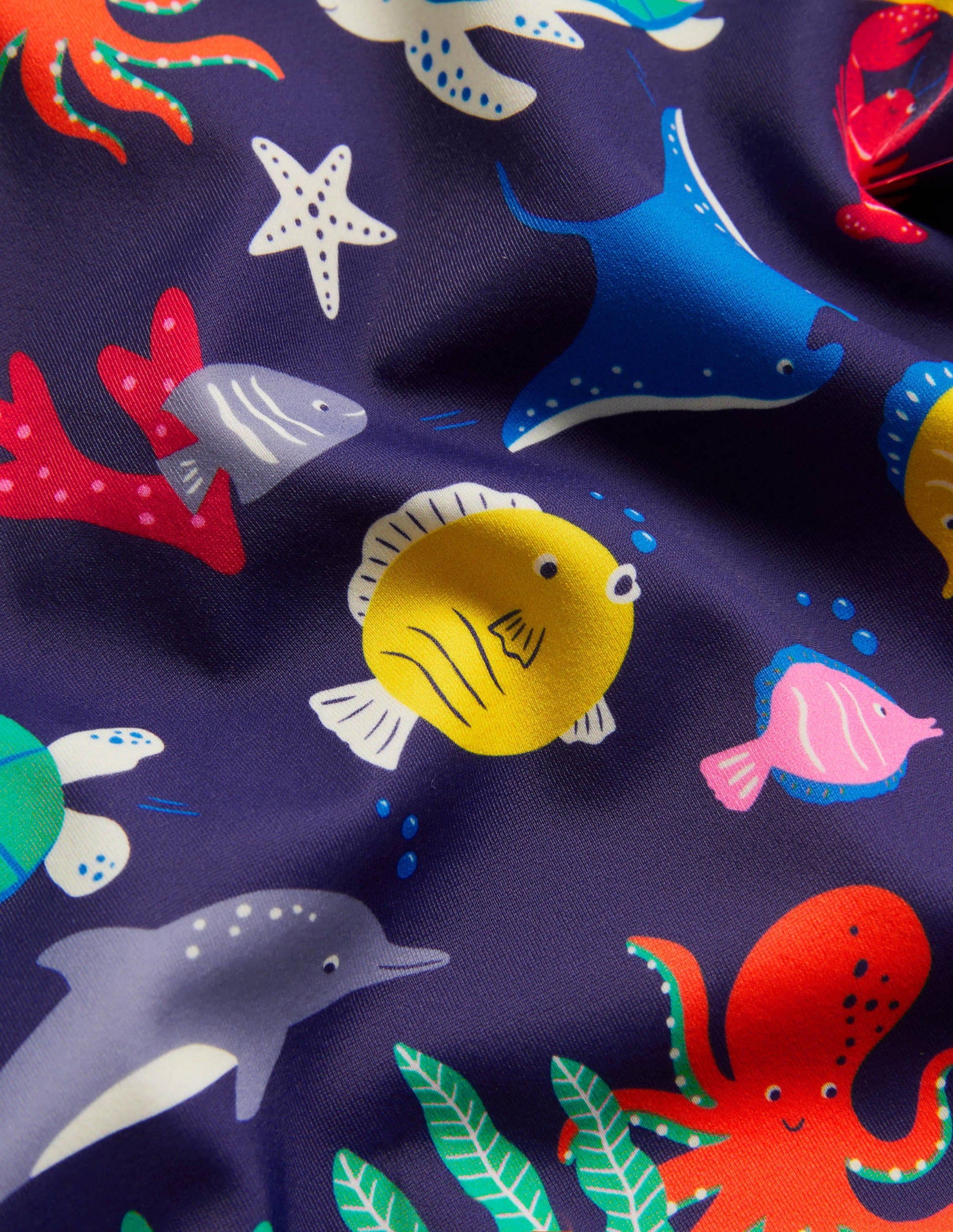 Badeshirt-Segelblau, Unterwassermotiv-4