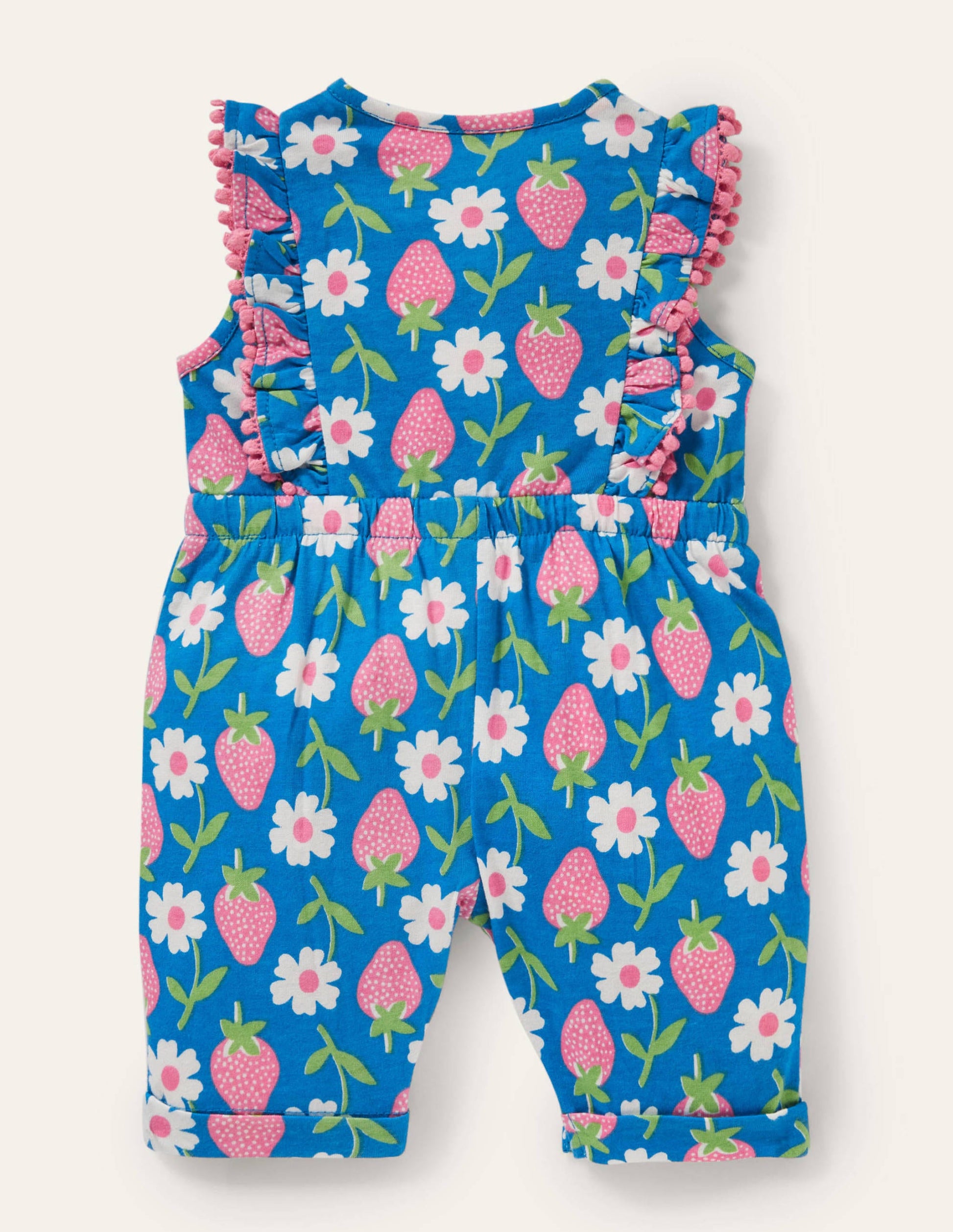 Jersey-Einteiler mit Rüschen-Leuchtendes Marineblau Erdbeere-2