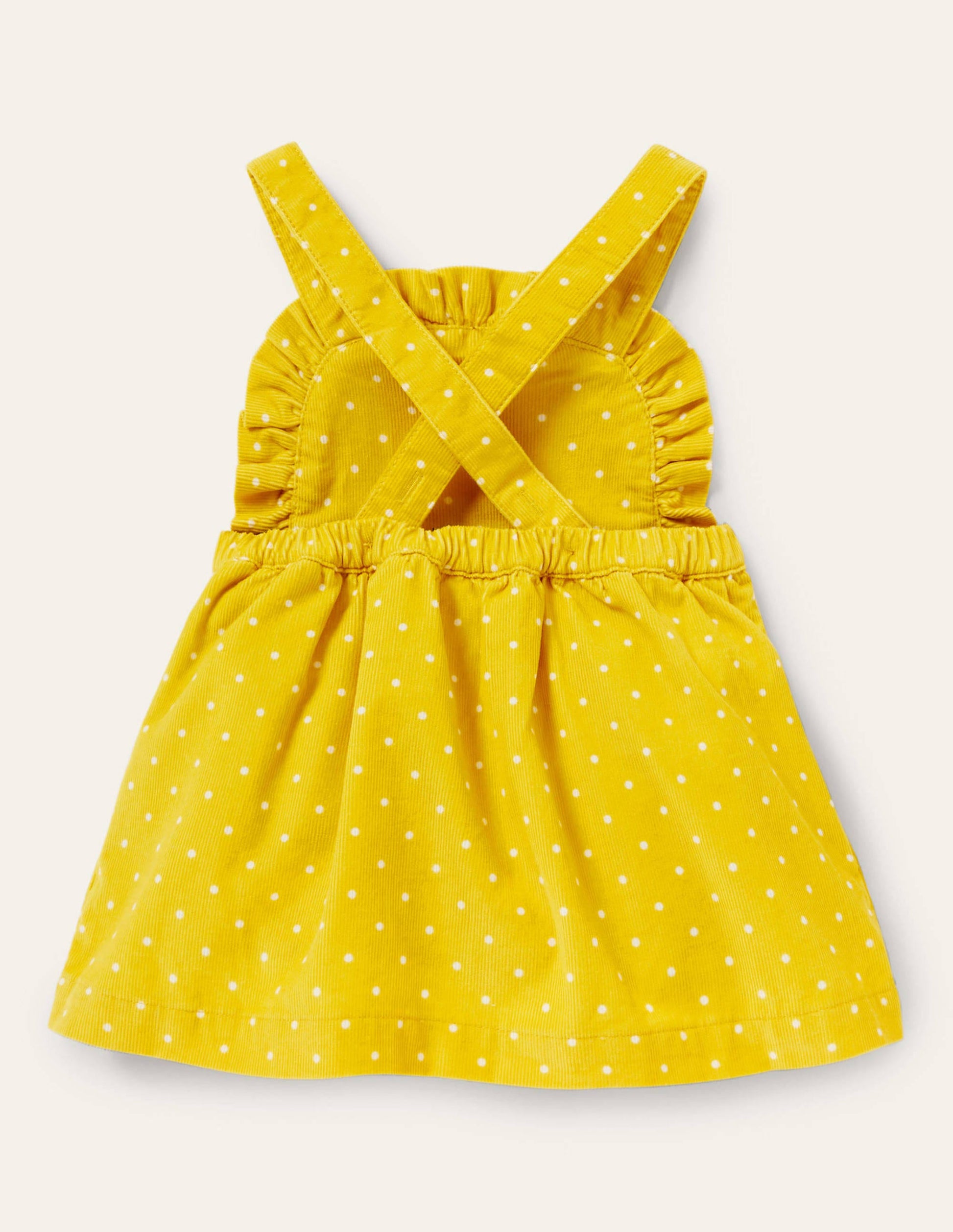 Robe chasuble à écusson et appliqué fun-Lapins petits pois maïs-2