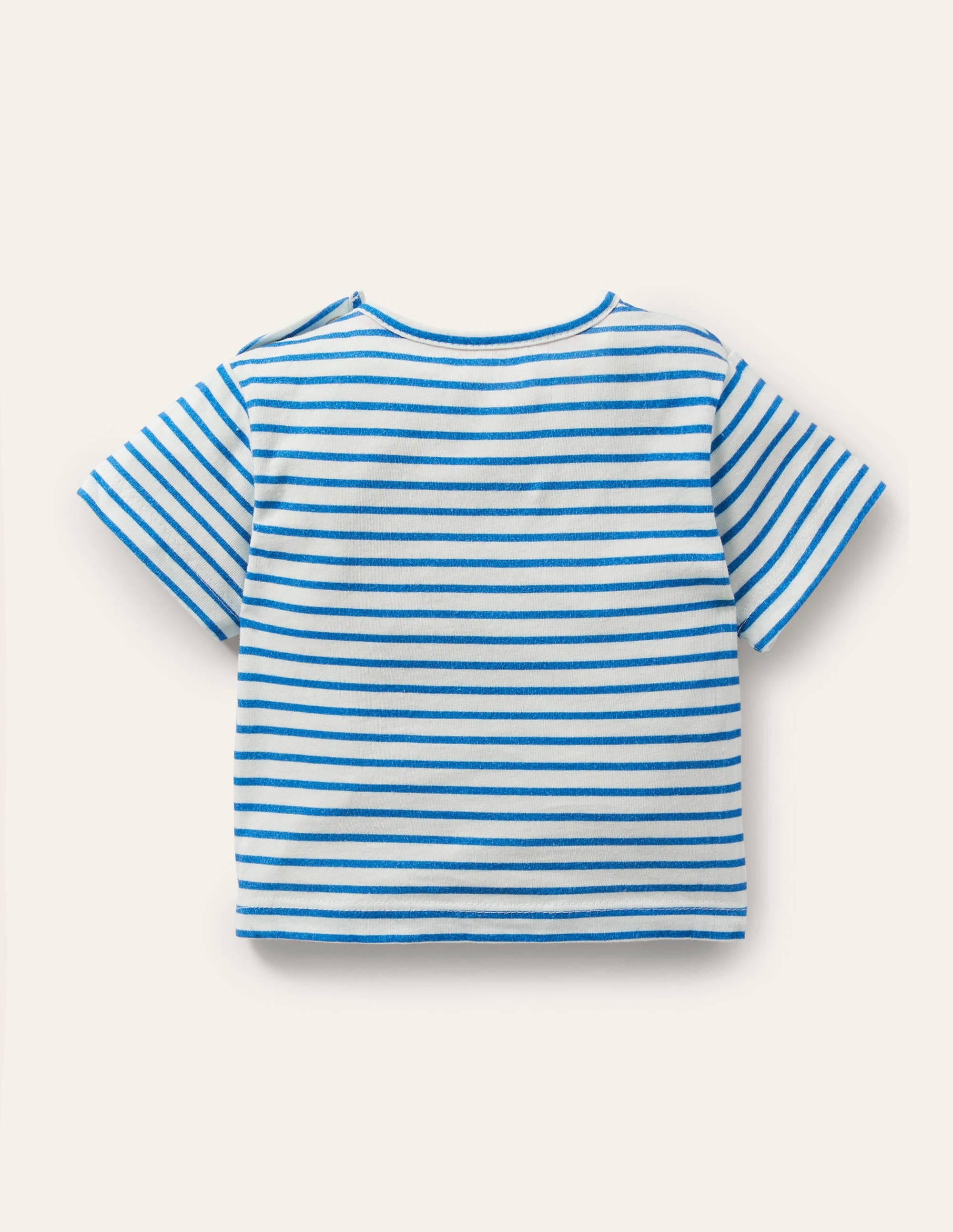 Crochet T-shirt-Ivory/Navy Bee - Image 2
