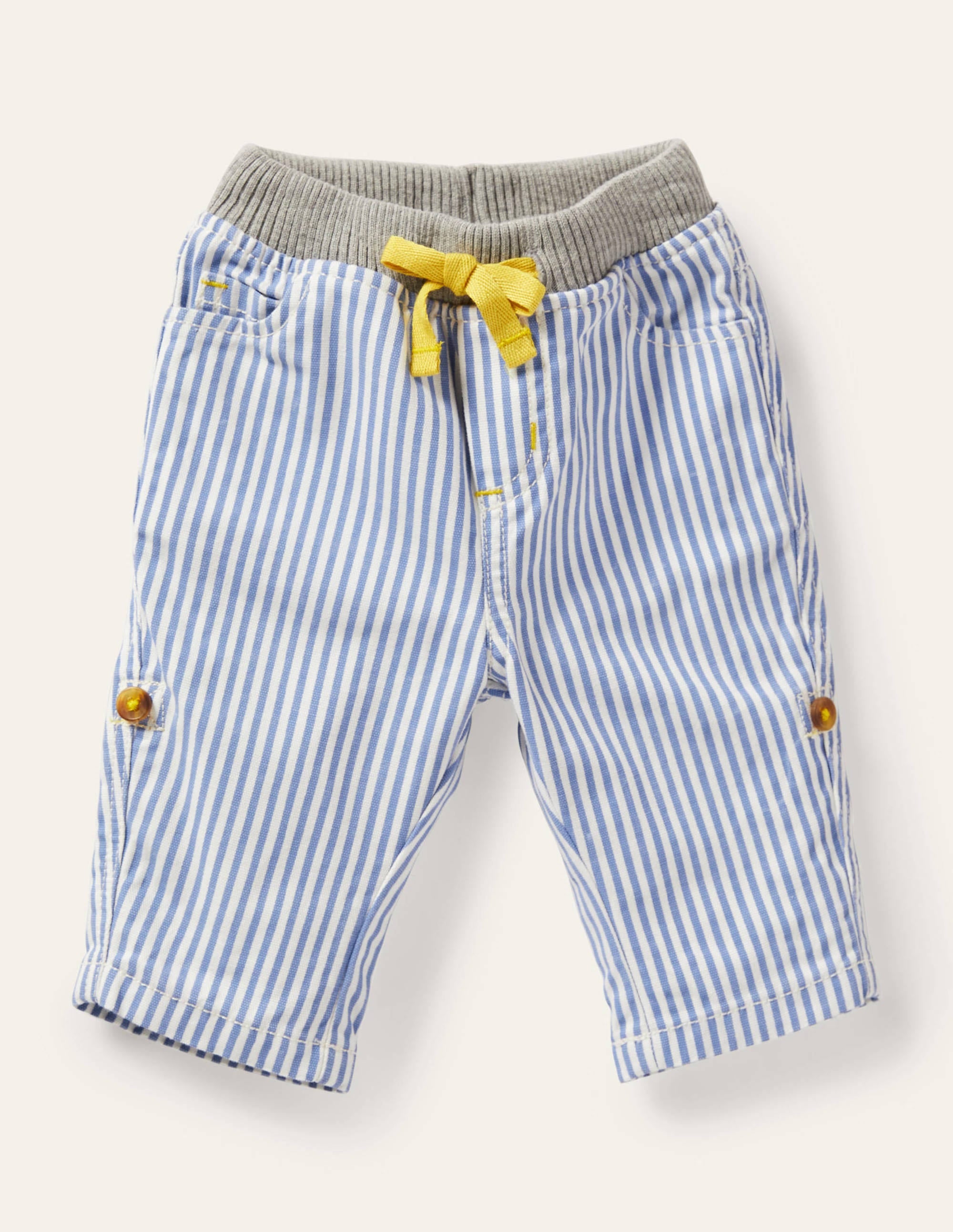 Hose zum Hochkrempeln-Blau, Feine Streifen - Image 1