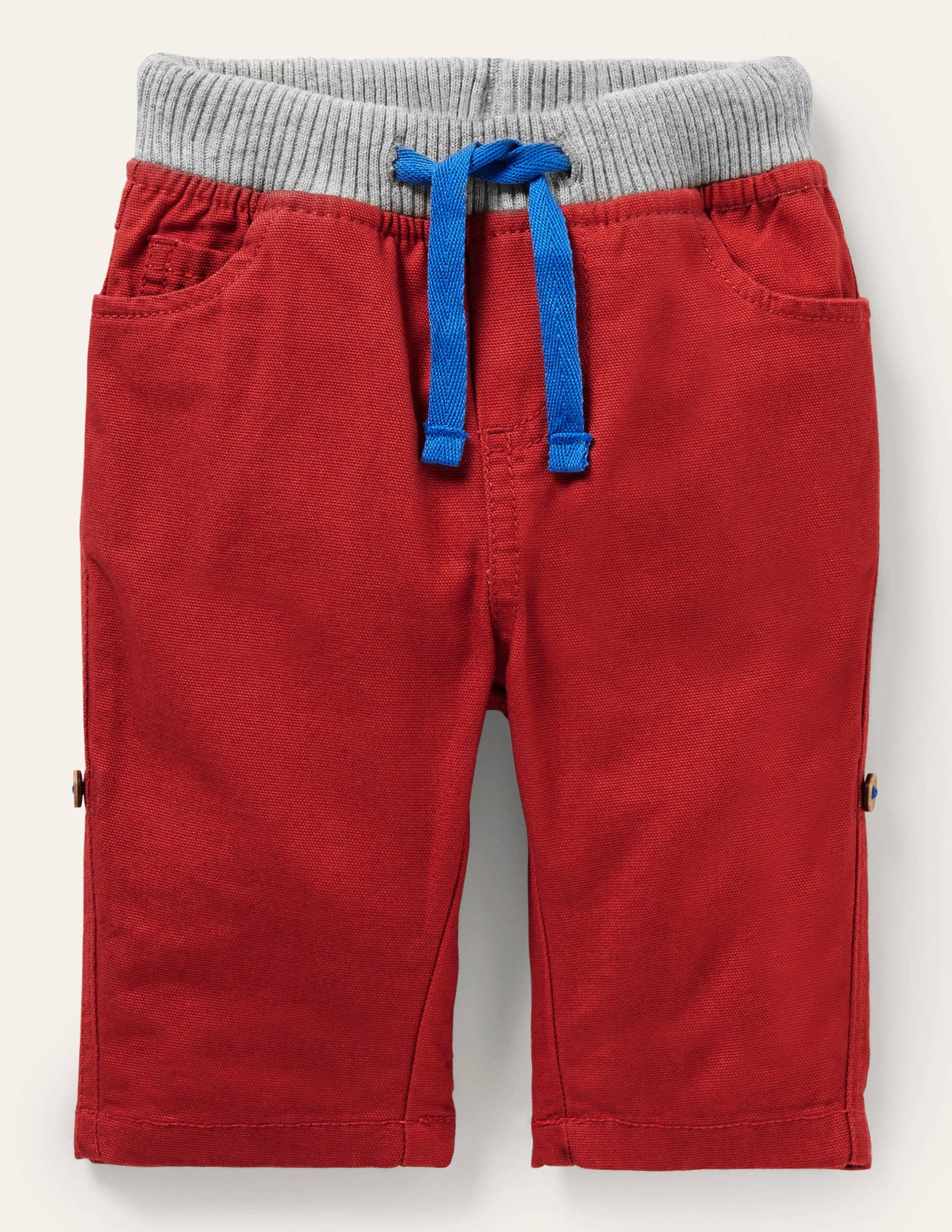 Pantalon à retrousser-Rouge-4