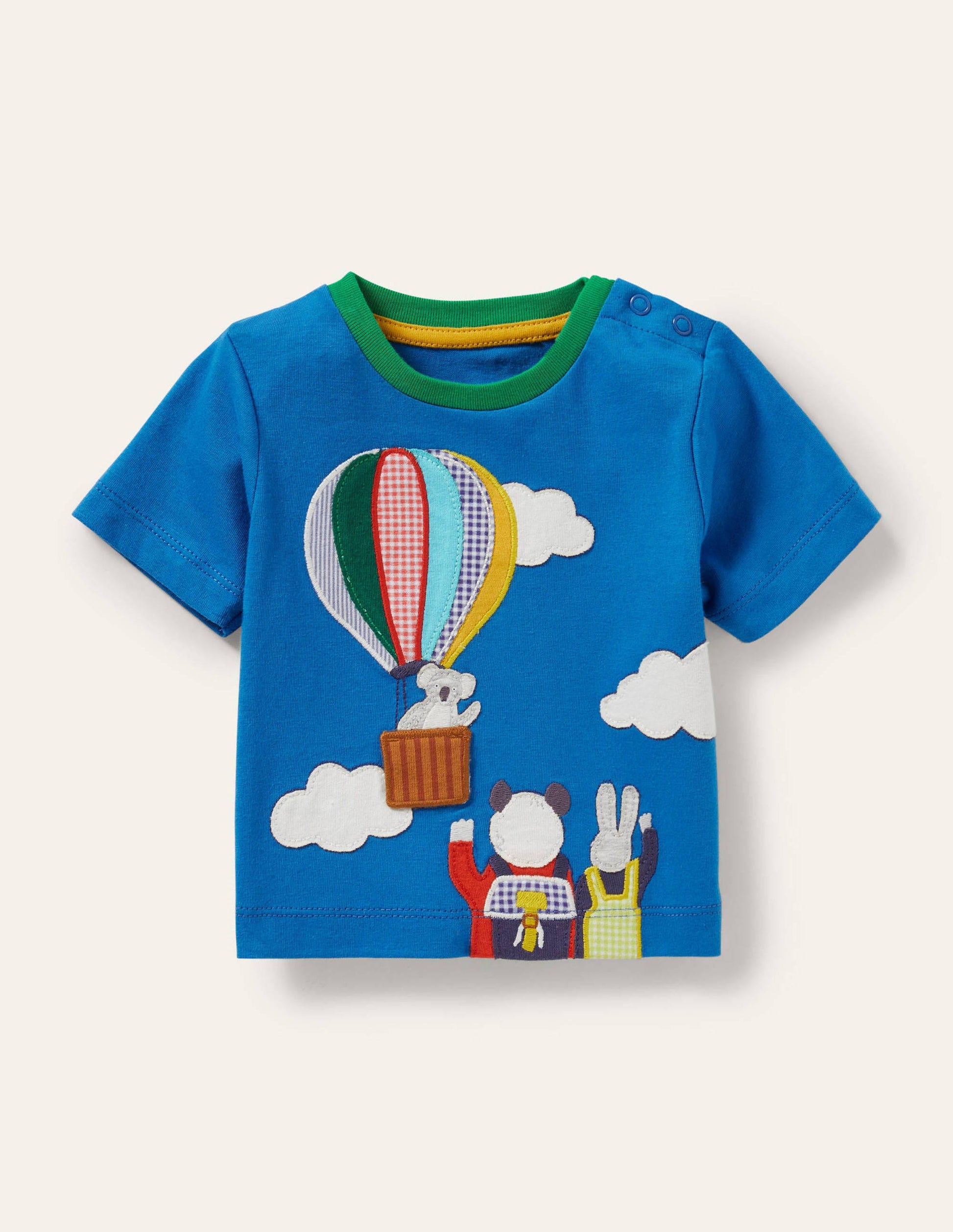 Jerseyoberteil mit Aufklappmotiv-Strahlendes Marineblau, Heißluftballon-2