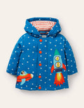 Imperméable à appliqué-Espace marina vif/ivoire