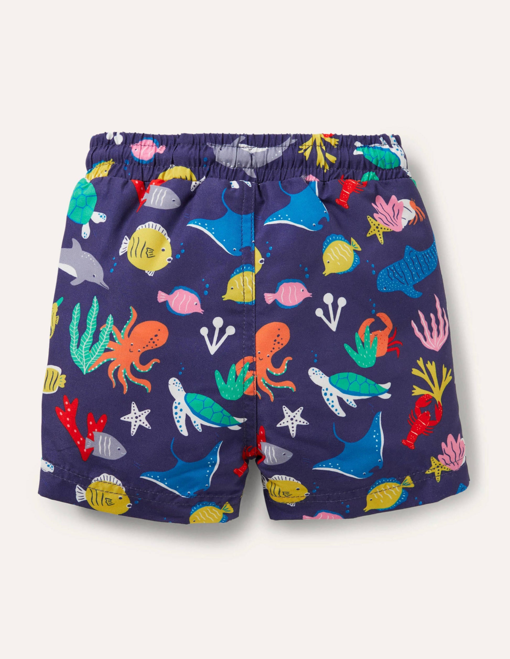 Badeshorts-Segelblau, Unterwassermotiv-3