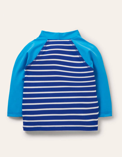 Badeshirt-Wellenblau, Meeresmotiv