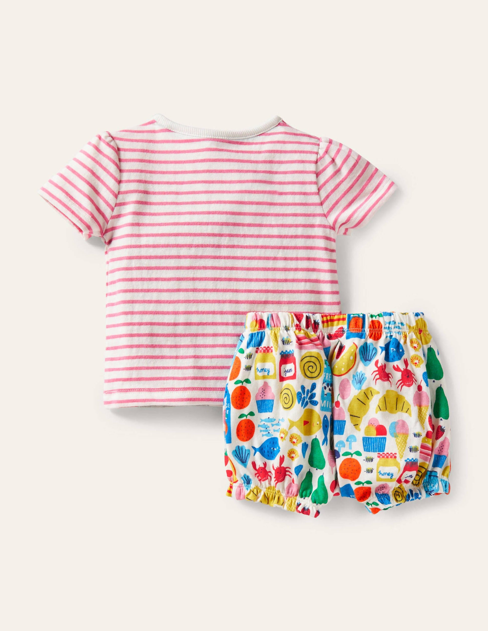 Set mit Jerseyshorts-Naturweiß, Bauernmarkt-2