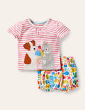 Set mit Jerseyshorts-Naturweiß, Bauernmarkt